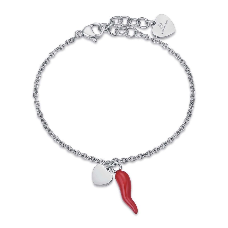 Bracciale Donna  Luca Barra In Acciaio Con Cornetto Portafortuna BK2014
