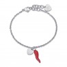 Bracciale Donna  Luca Barra In Acciaio Con Cornetto Portafortuna BK2014