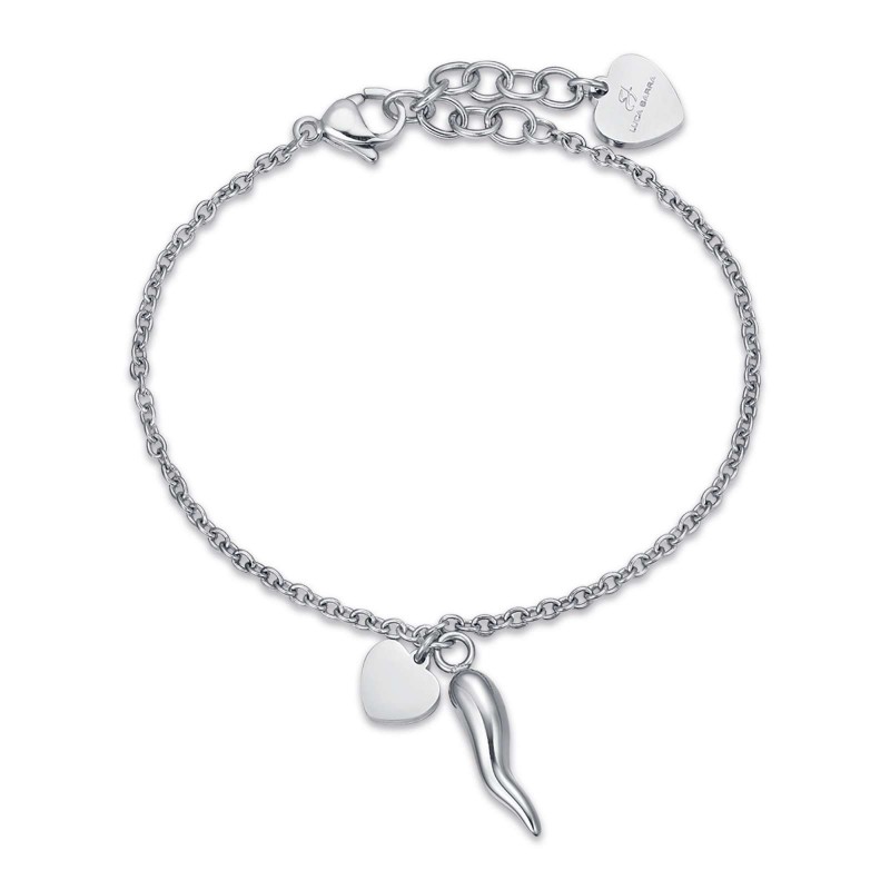 Bracciale Donna Luca Barra In Acciaio Con Cornetto E Cuore BK2012