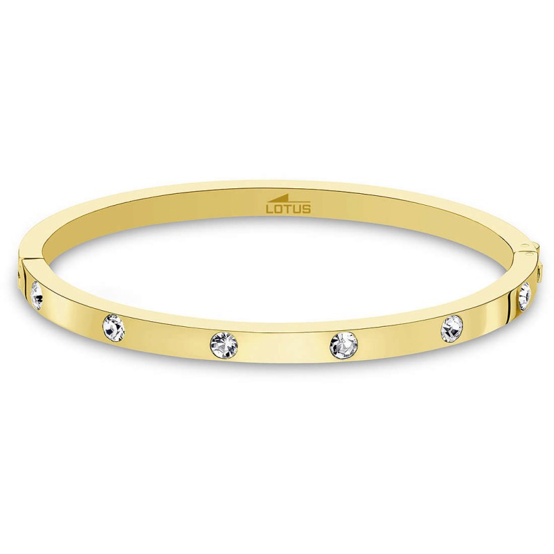 Bracciale Donna Rigido Lotus Style LS1846/2/2 In Acciaio Dorato Con Strass
