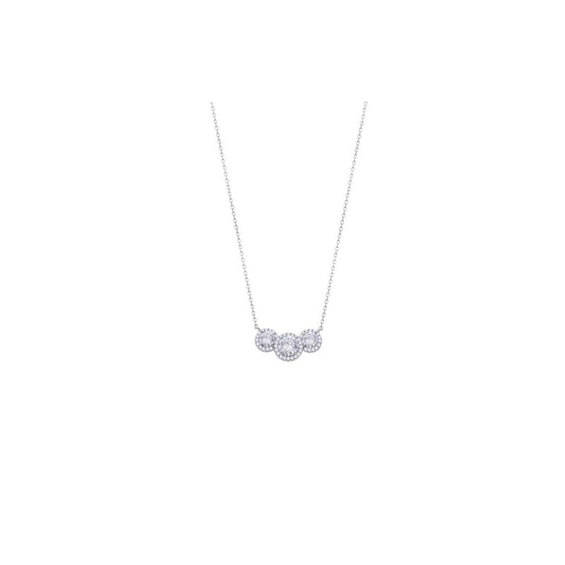 Collana Donna Lotus Silver LP3111-1/1 In Argento Con Centrale Trilogy