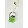 Anello donna in acciaio con cristalli verdi Luca Barra ANK19