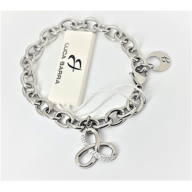 Bracciale donna in acciaio con trifoglio Luca Barra BK930