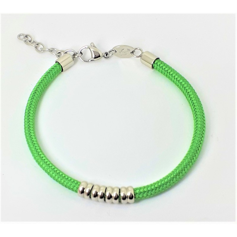 Bracciale uomo in cordino verde Luca Barra BA696