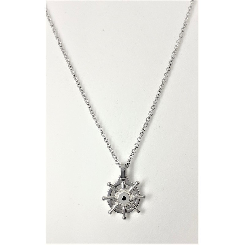Collana uomo in acciaio con timone Manuel Zed Q2136_520B