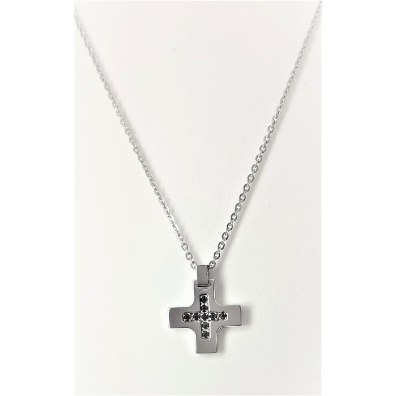 Collana uomo in acciaio con croce Manuel Zed Q2128_5556