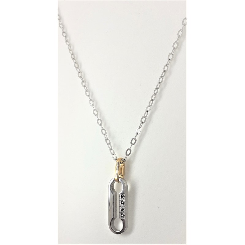 Collana uomo in acciaio con piastra Manuel Zed Q2127_5605