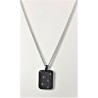 Collana uomo in acciaio con piastra nera Chance SU0107