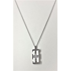 Collana uomo con piastra in...