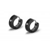 Orecchini uomo a cerchio in acciaio ip nero Lotus Style LS2158/4/1