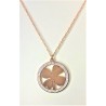 Collana donna in acciaio rosè con quadrifoglio THINKpositive TPC6208