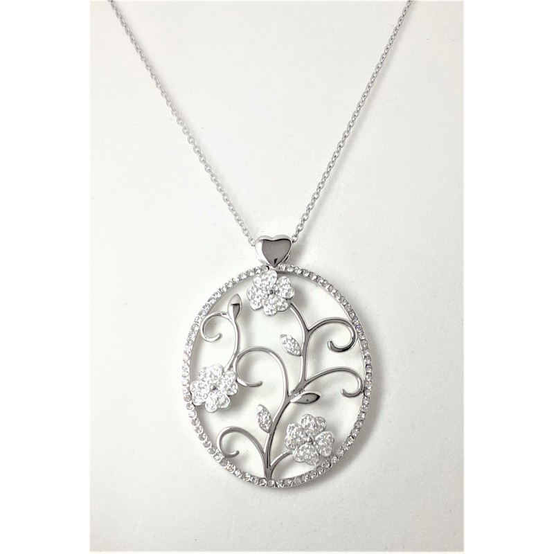 Collana donna lunga con pendente fiori THINKpositive TPC6244