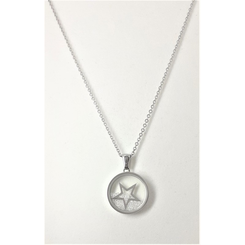 Collana donna in acciaio con stella THINKpositive TPC1486