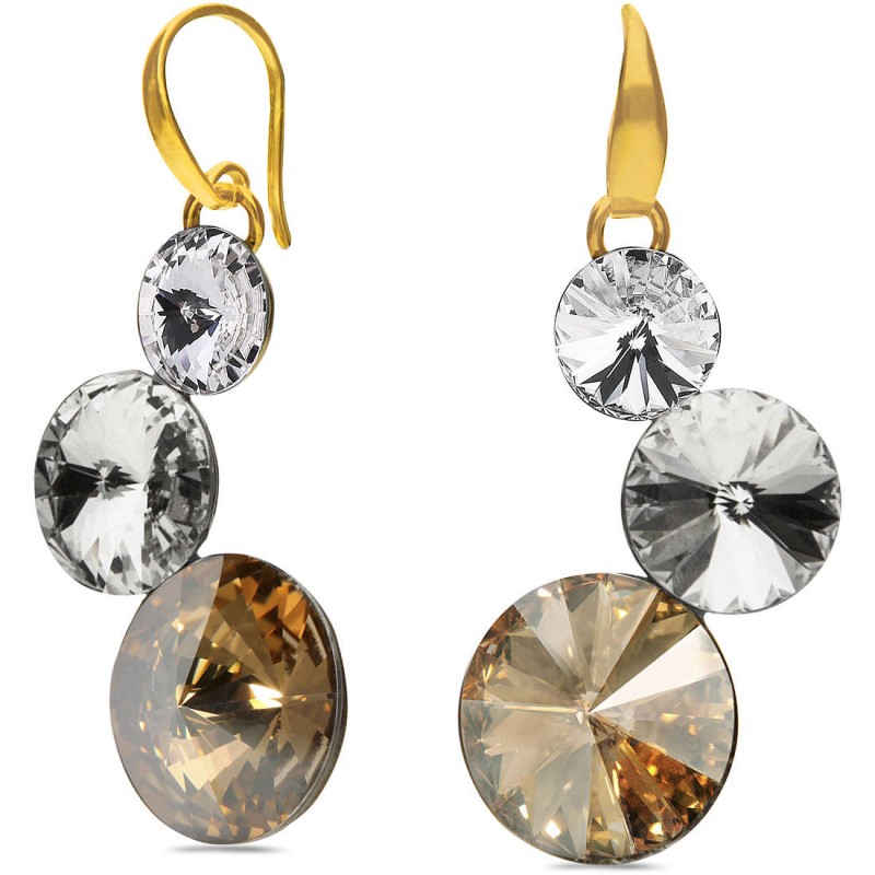 Orecchini pendenti con cristalli color ambra SPARK KWG11223CGS