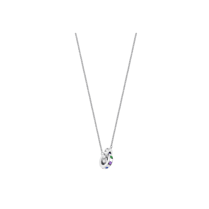 Collana donna con doppio cerchio intrecciato Lotus Silver LP1967-1/2
