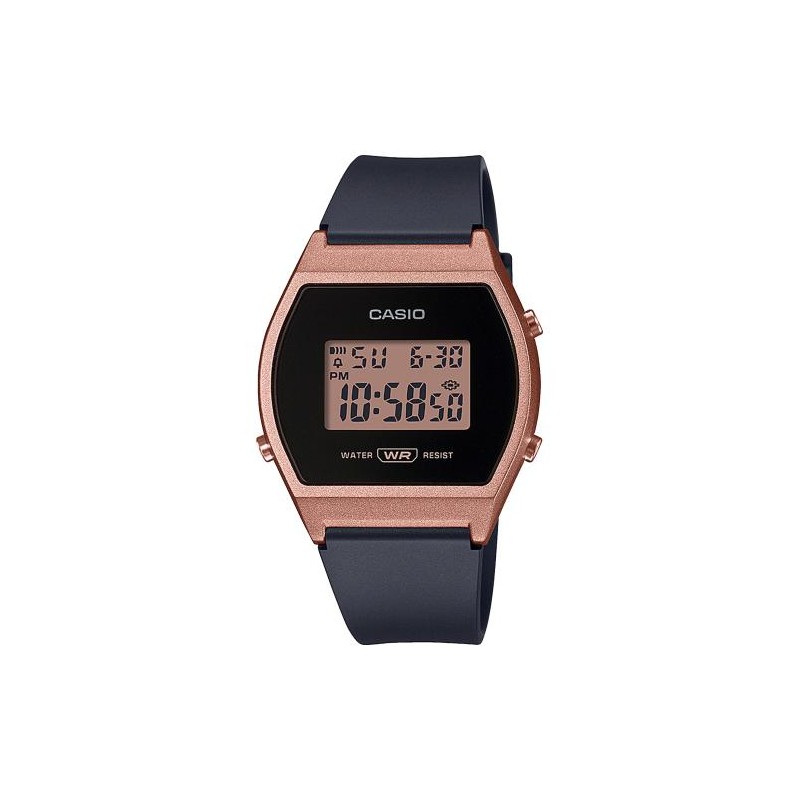 Orologio Unisex Casio Vintage LW-204-1AEF Con Cassa Rosé E Cinturino Nero