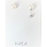 Orecchini a lobo in oro bianco con perle Kioto 302B