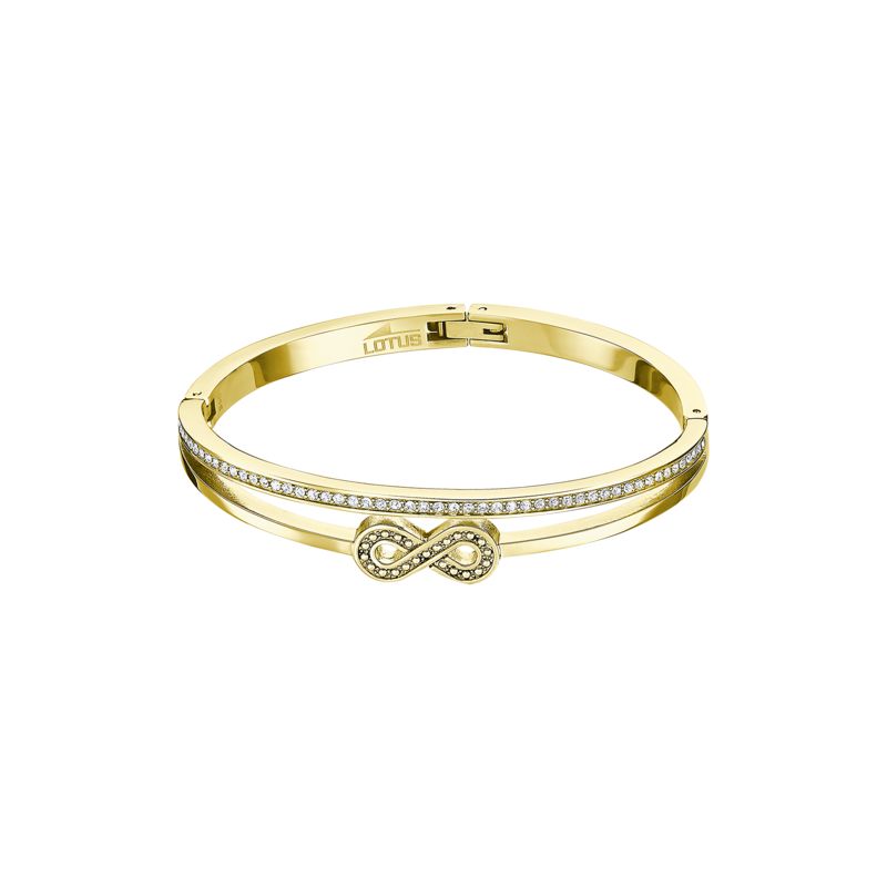 Bracciale Rigido Donna Lotus Style LS2121/2/2 In Acciaio Dorato Con Infinito