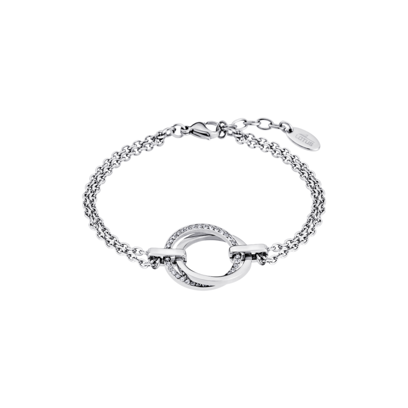 Bracciale Donna Lotus Style LS1780/2/1 In Acciaio Con Centrale Cerchi