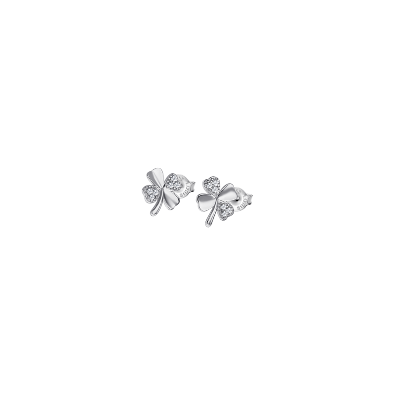 Orecchini Donna Lotus Silver LP3108-4/1 In Argento a Forma di Quadrifoglio