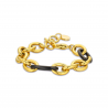 Bracciale donna a catena in acciaio dorato Luca Barra BK2074