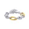 Bracciale donna a catena in acciaio bicolore Luca Barra BK2073