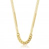 Collana donna a catena in acciaio dorato Luca Barra CK1563