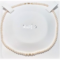 Collana donna in perle di acqua dolce con centrali in oro Kioto 167A