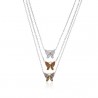 Collana donna a tre fili con farfalle Trova Gioielli 7299-C