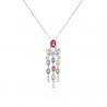 Collana donna in argento con pietre colorate Trova Gioielli 4909-1