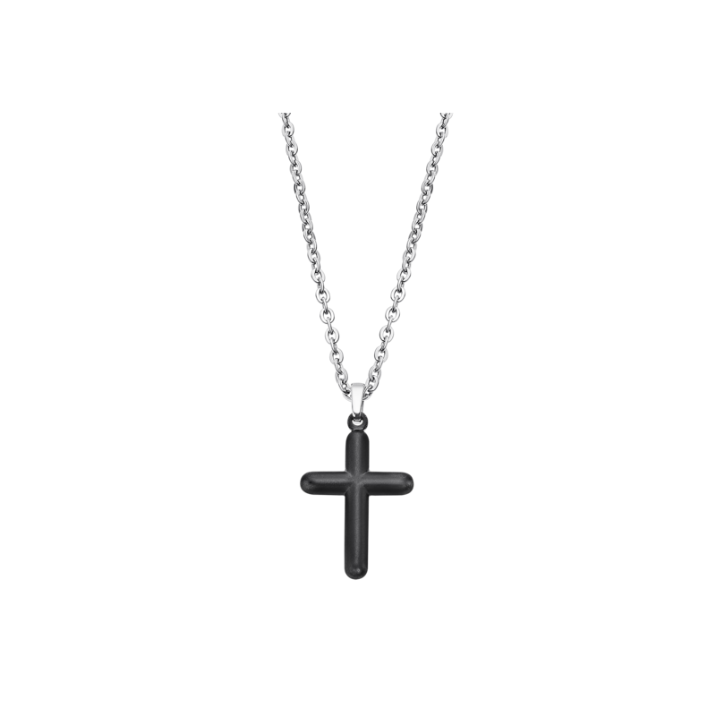 Collana uomo in acciaio con croce Lotus Style LS2217/1/1