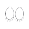 Orecchini in acciaio a cerchio con cuori Lotus Style LS2178/4/1