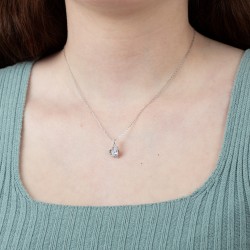 Collana Donna Lotus Silver LP3106-1/1 In Argento Con Pendente Cuore E Zirconi