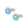 Orecchini a lobo in argento con zircone celeste Lotus Silver LP1290-4/5
