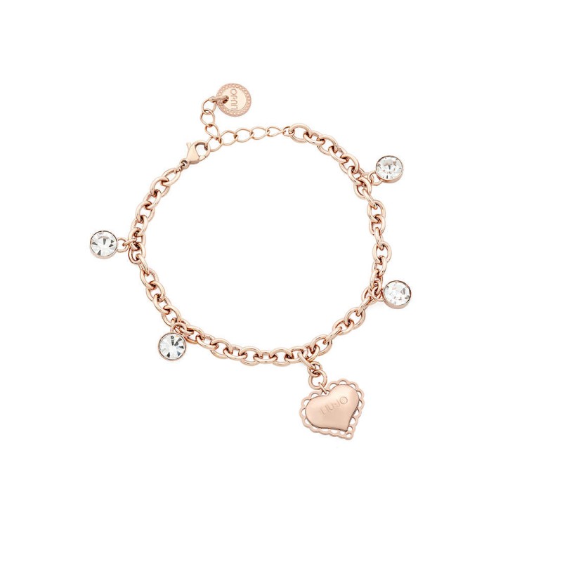 Bracciale Donna Liu-Jo LJ1528 In acciaio Rosé Con Cuore