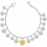 Bracciale donna in acciaio con cuore dorato OPSOBJECTS Gipsy OPSBR-752