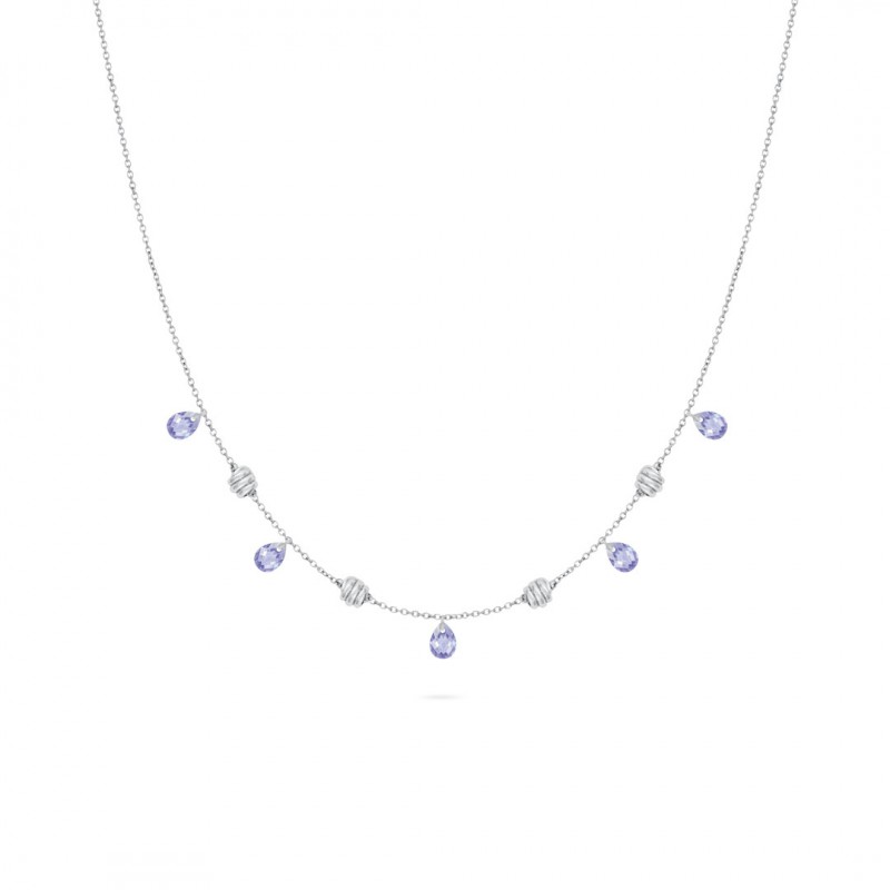 Collana donna con pietre glicine OPSOBJECTS Sparkle Knot OPSCL-735