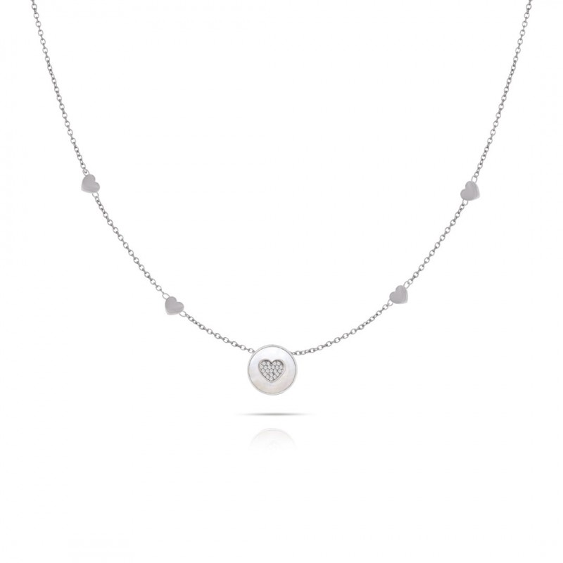 Collana donna con cuori OPSOBJECTS Pearl Coin OPSCL-704