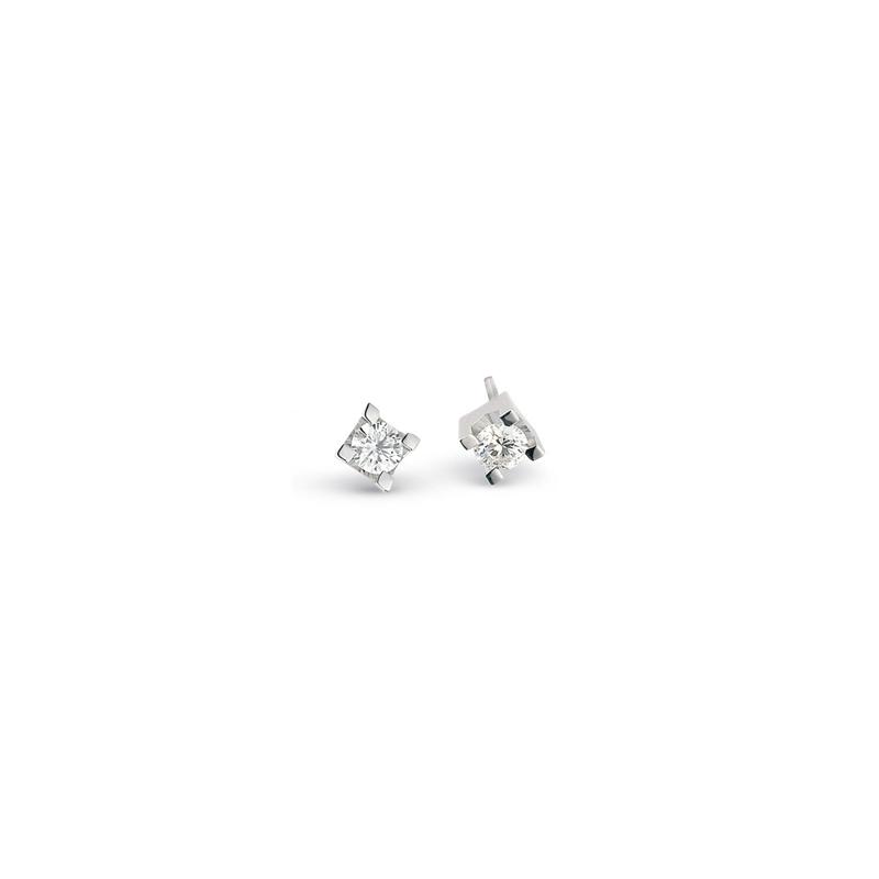 Orecchini punto luce in oro bianco e diamanti PG gioielli OR022