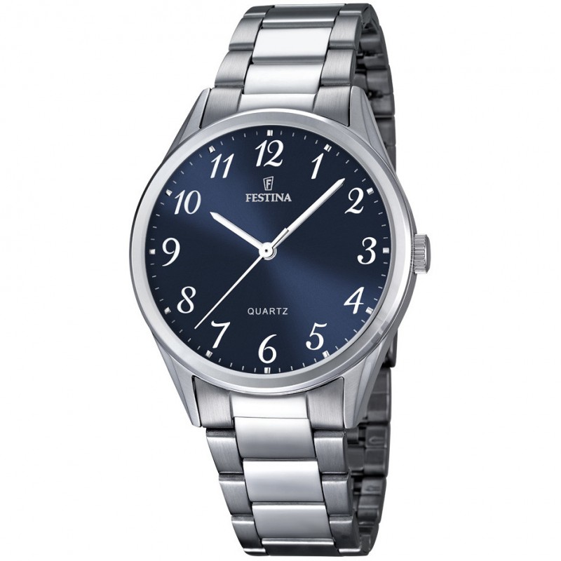 Orologio Uomo Festina Solo Tempo Con Quadrante Blu F16875/2
