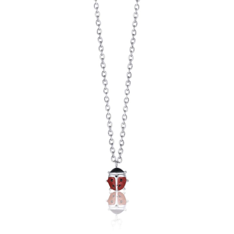 Collana Ragazza Bimba Luca Barra In Acciaio Con Coccinella JC101