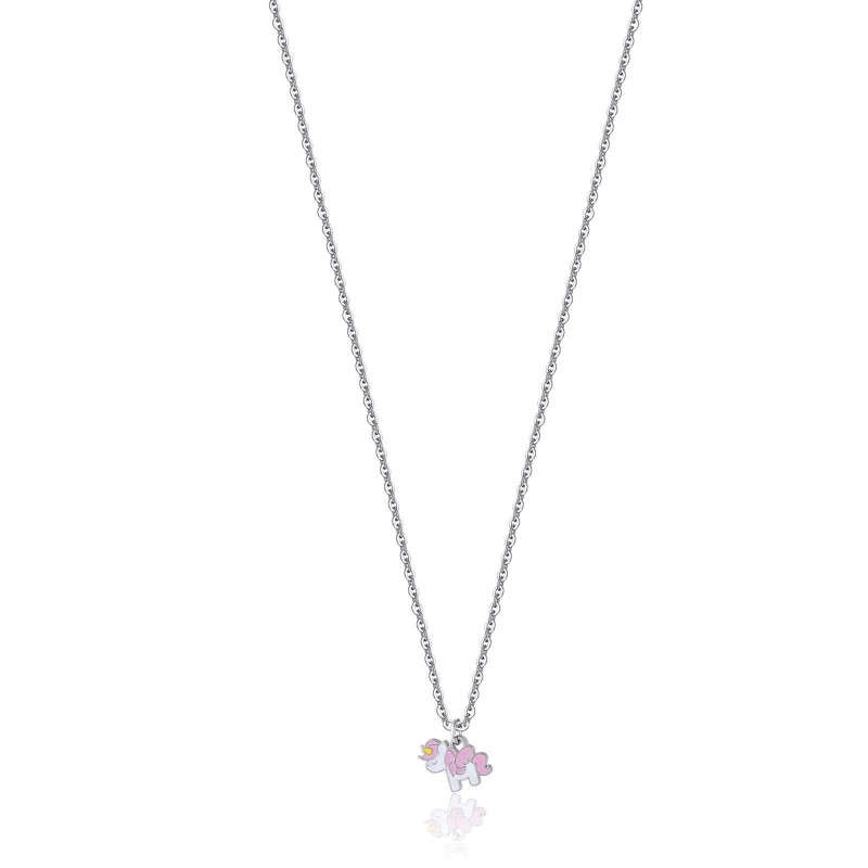 Collana Bambina Luca Barra JC109 In Acciaio Con Unicorno