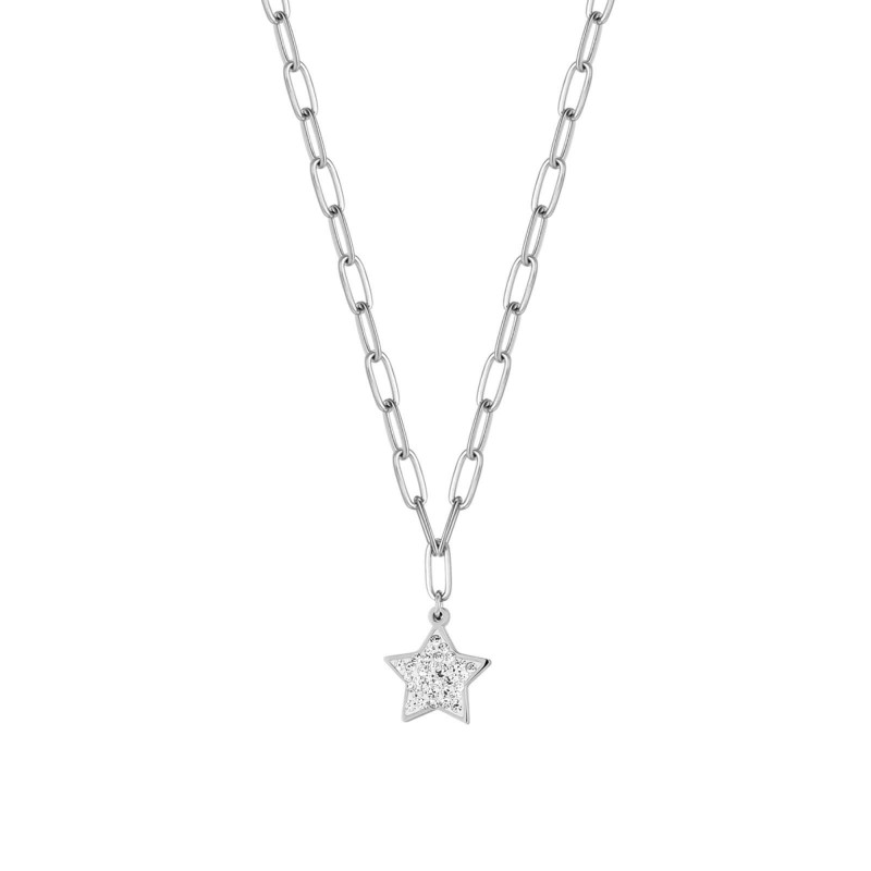 Collana donna in acciaio con stella Luca Barra CK1625