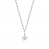 Collana donna in acciaio con stella Luca Barra CK1625
