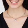 Collana donna in acciaio con farfalla Luca Barra CK1621