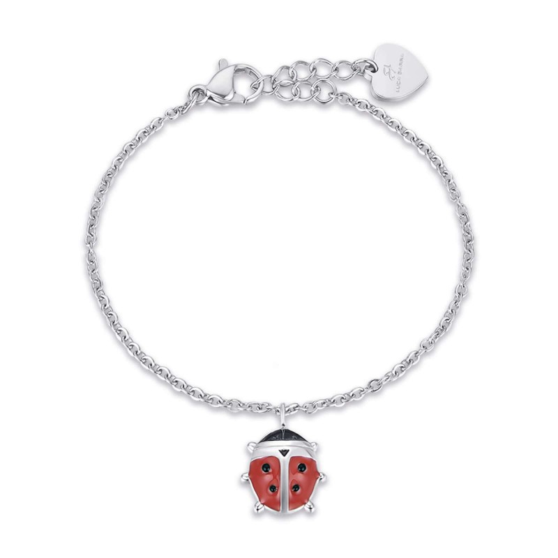 Bracciale Bimba Luca Barra In Acciaio Con Coccinella JB103