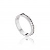 Anello Donna Luca Barra AN114.13 In Acciaio A Fascia Con Zirconi
