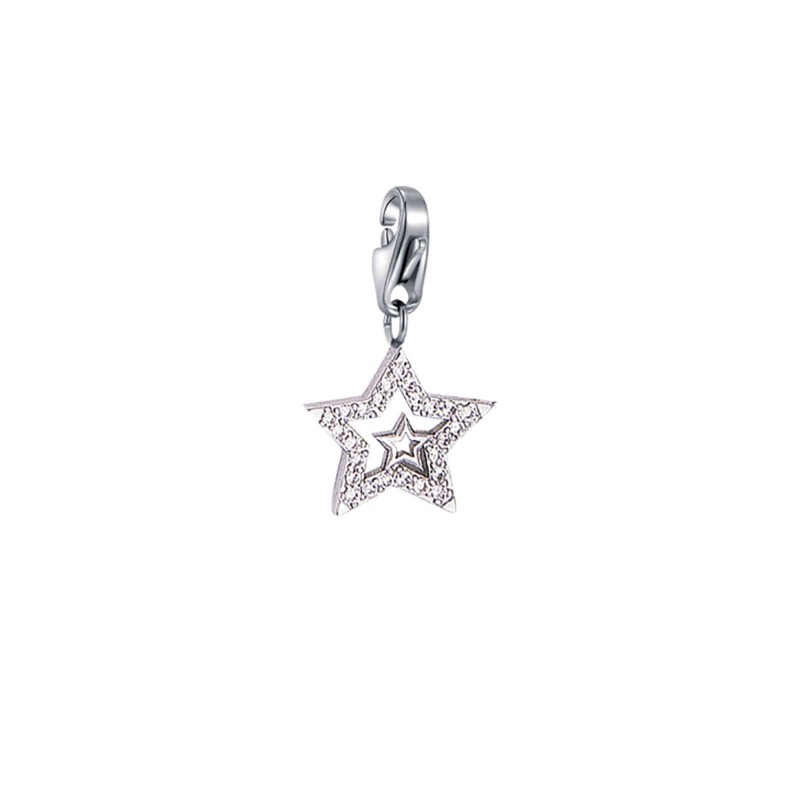 Charm in acciaio a forma di stella Luca Barra CH208