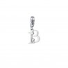 Charm in acciaio a forma di 13 Luca Barra CH212