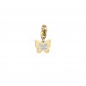 Charm in acciaio dorato a forma di farfalla Luca Barra CH207